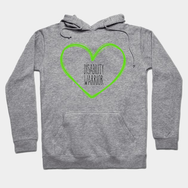 Disability Warrior Heart Support Hoodie by MerchAndrey